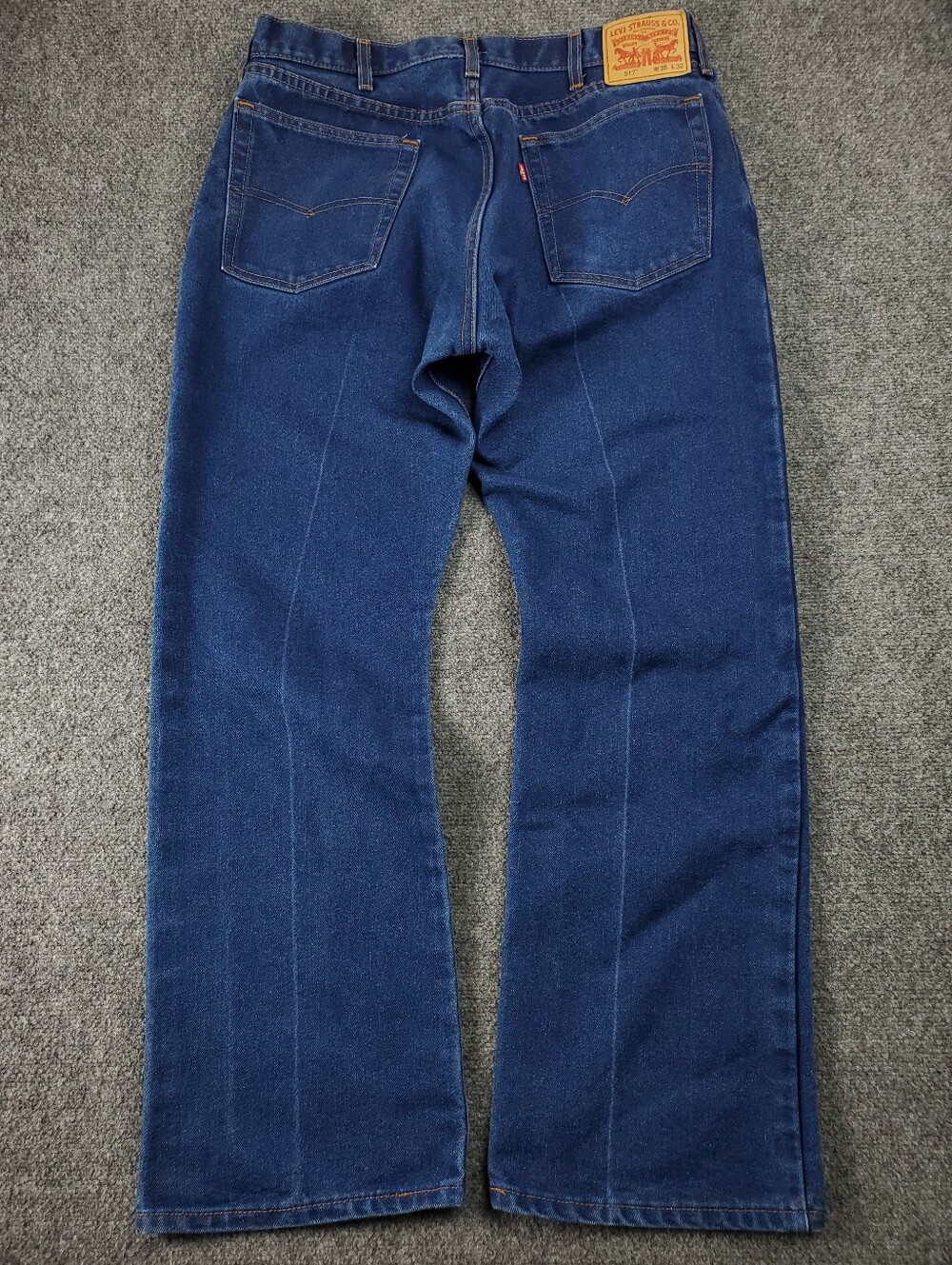 Levis 517 Jeans Mens 38x32 Bootcut Western Fit Cowboy Dark Wash Blue Denim - Picture 2 of 7